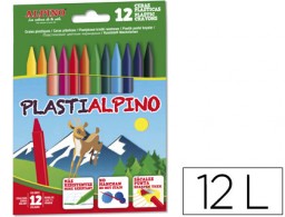 12 lápices de cera Plastialpino